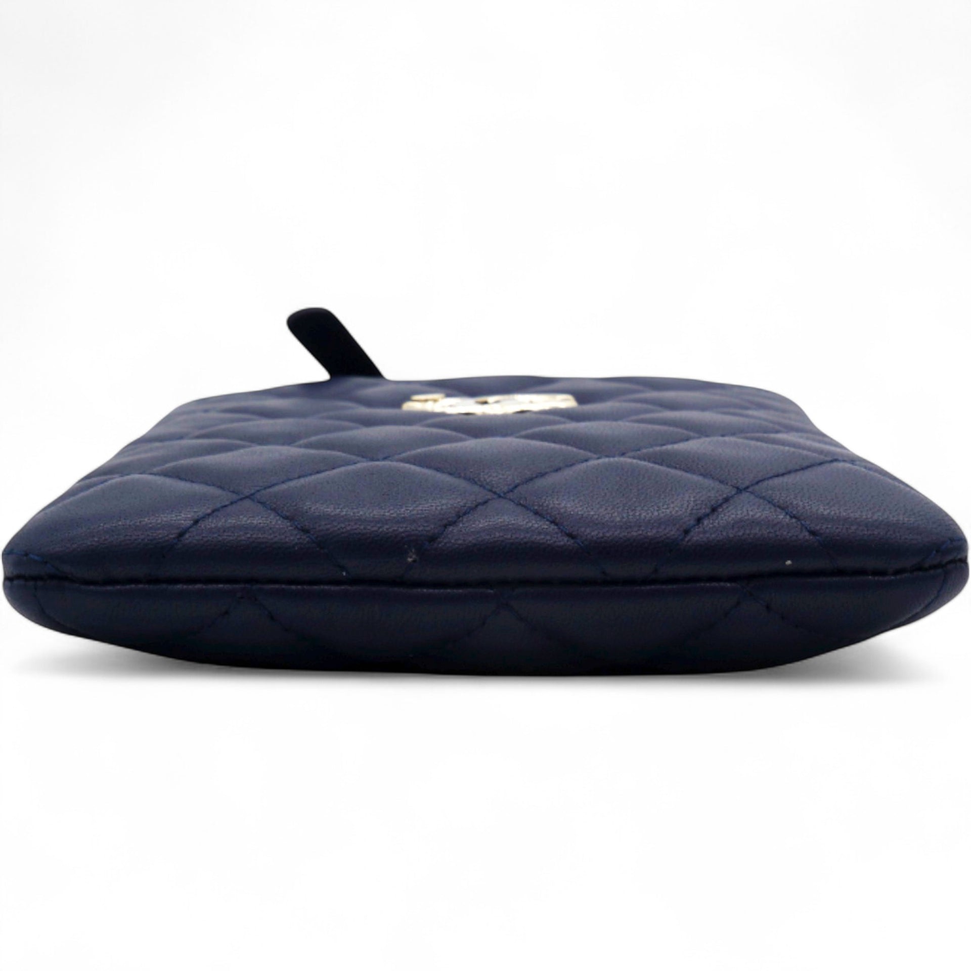 CHANEL Navy Lambskin Quilted Flap Front Pocket Phone Holder Bag 