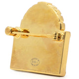 CHANEL Rue Cambon Dome Brooch Gold