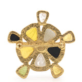 CHANEL Turtle Brooch Gold Tone 