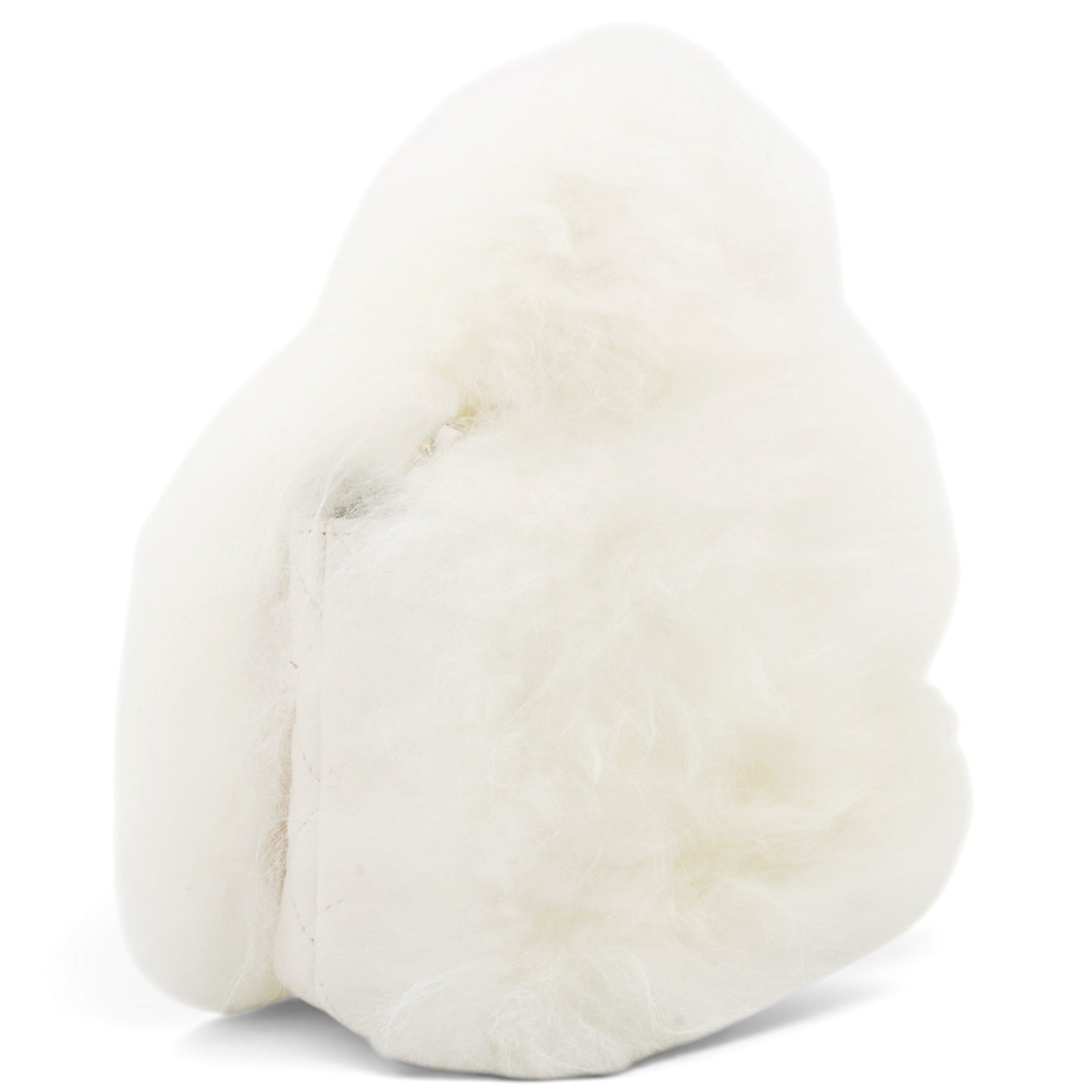 CHANEL White Long Fluffy Mohair Fur Clutch Bag Classic Double C Turn Lock Luxury Evening Handbag 