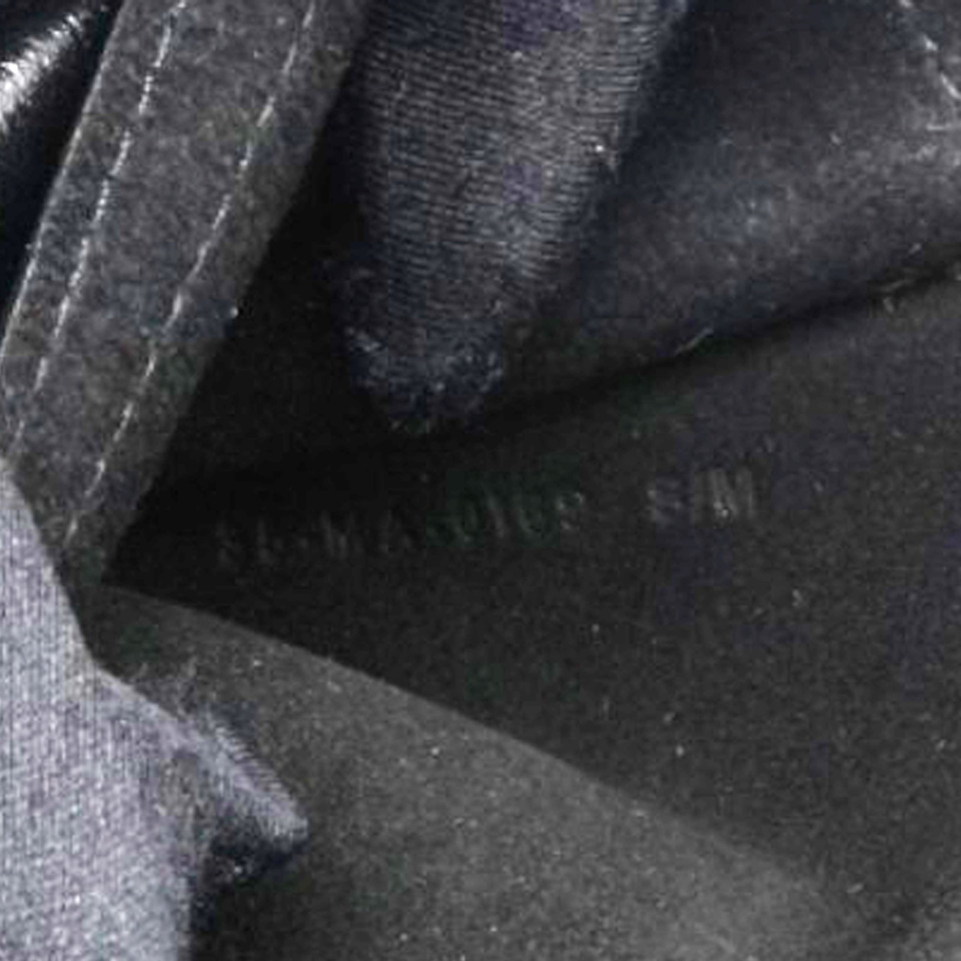 CHRISTIAN DIOR Black Crinkled Leather and Stretch Band Saddle Belt Bag 