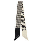 CHRISTIAN DIOR Black & beige 30 Montaigne Printed Silk Bandeau