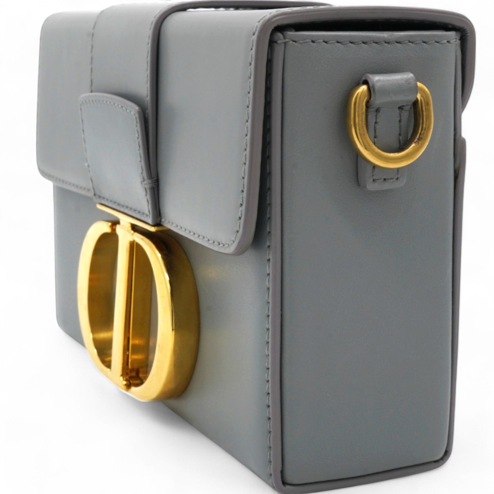 CHRISTIAN DIOR Box 30 Montaigne Flap Bag Blue 