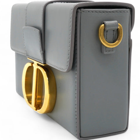 CHRISTIAN DIOR Box 30 Montaigne Flap Bag Blue 