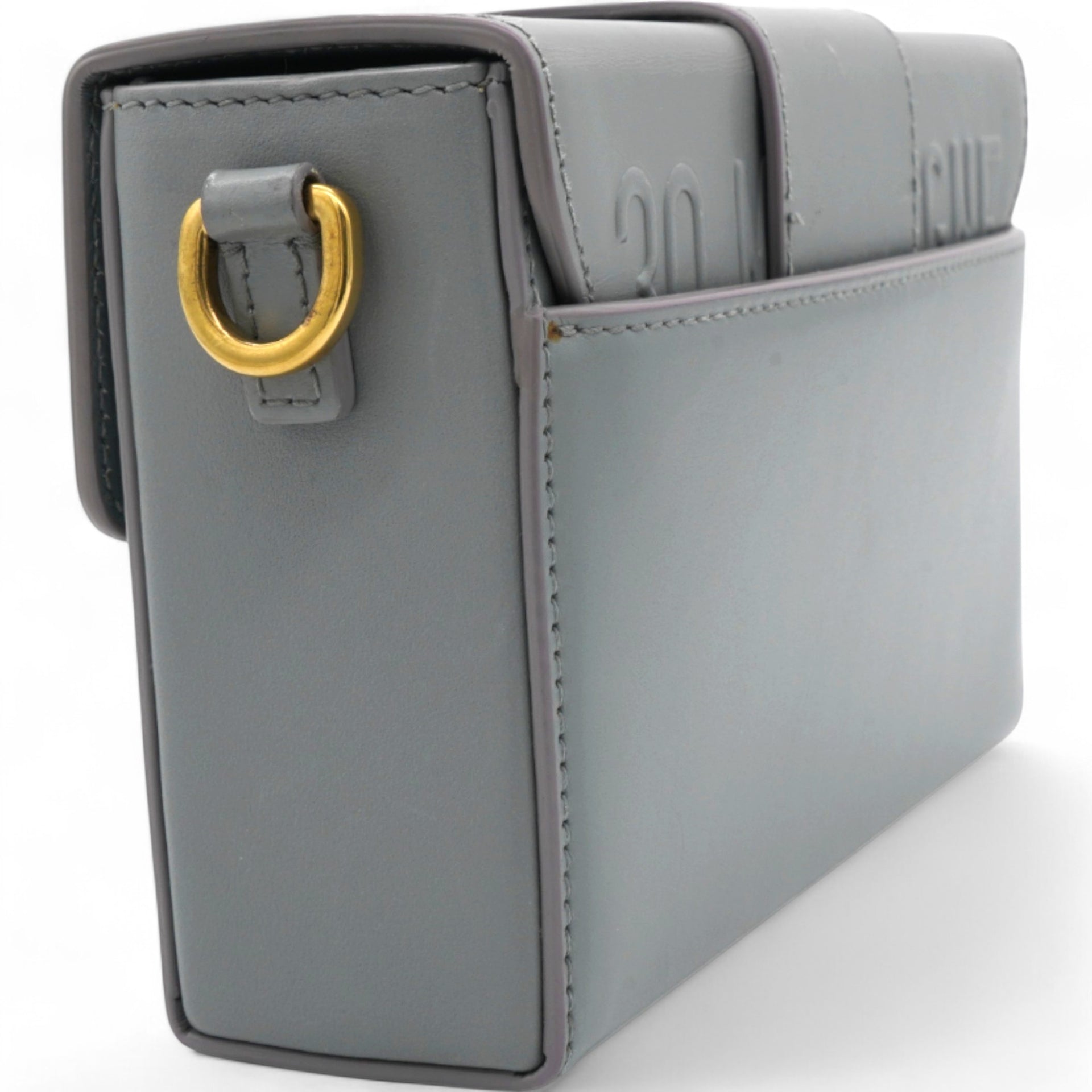 CHRISTIAN DIOR Box 30 Montaigne Flap Bag Blue 