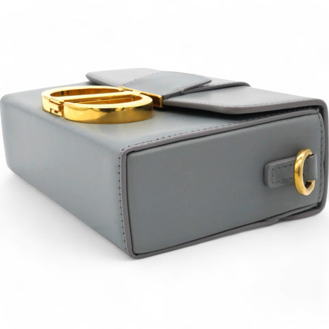 CHRISTIAN DIOR Box 30 Montaigne Flap Bag Blue 