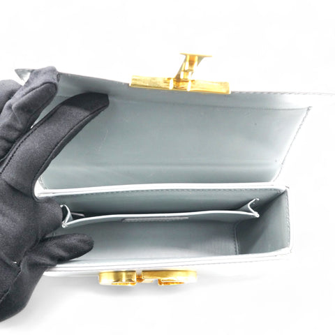 CHRISTIAN DIOR Box 30 Montaigne Flap Bag Blue 