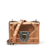 CHRISTIAN DIOR Ceramic Effect Deerskin Diorama Club Bag Gold 