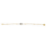 CHRISTIAN DIOR Clair D Lune Bracelet Gold-Finish Metal White Resin Pearls and Sparkling Crystals 