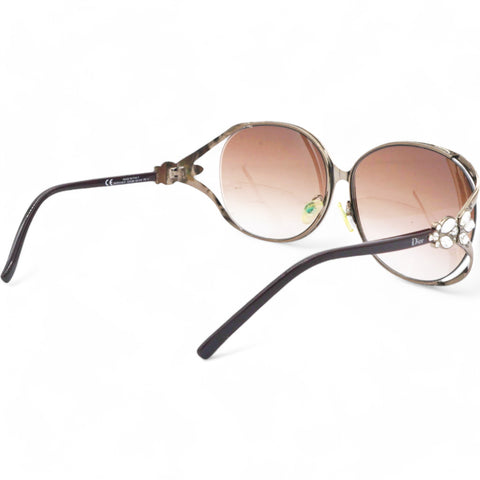 CHRISTIAN DIOR Crystal Sunglasses Large Size 