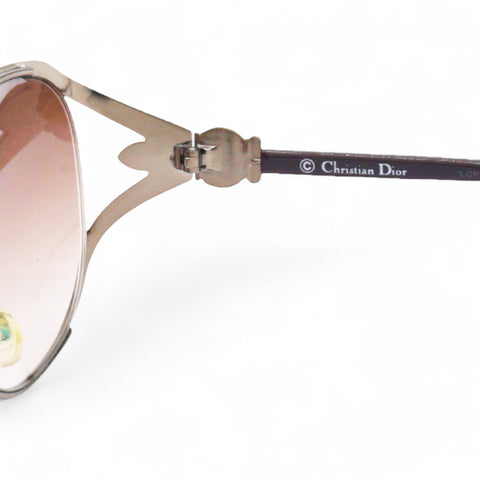 CHRISTIAN DIOR Crystal Sunglasses Large Size 
