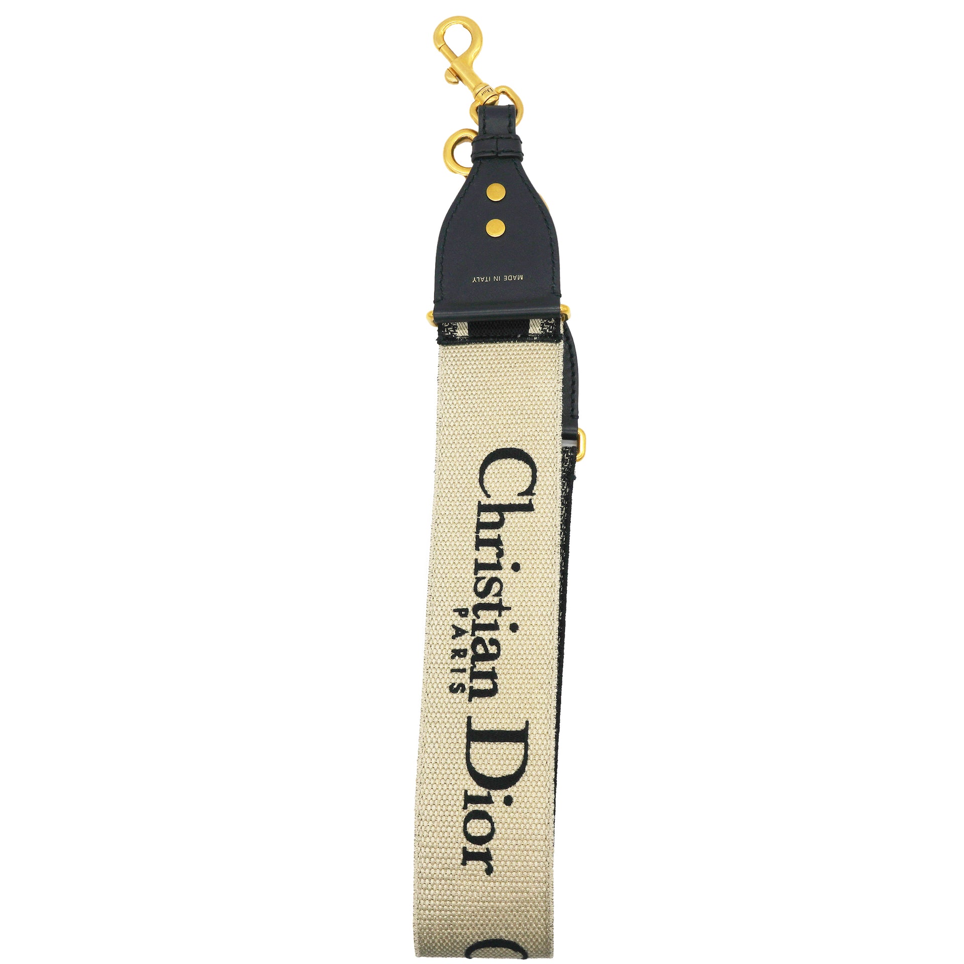 CHRISTIAN DIOR Embroidered Jacquard Ring Shoulder Strap 
