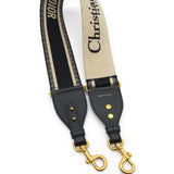 CHRISTIAN DIOR Embroidered Jacquard Ring Shoulder Strap 