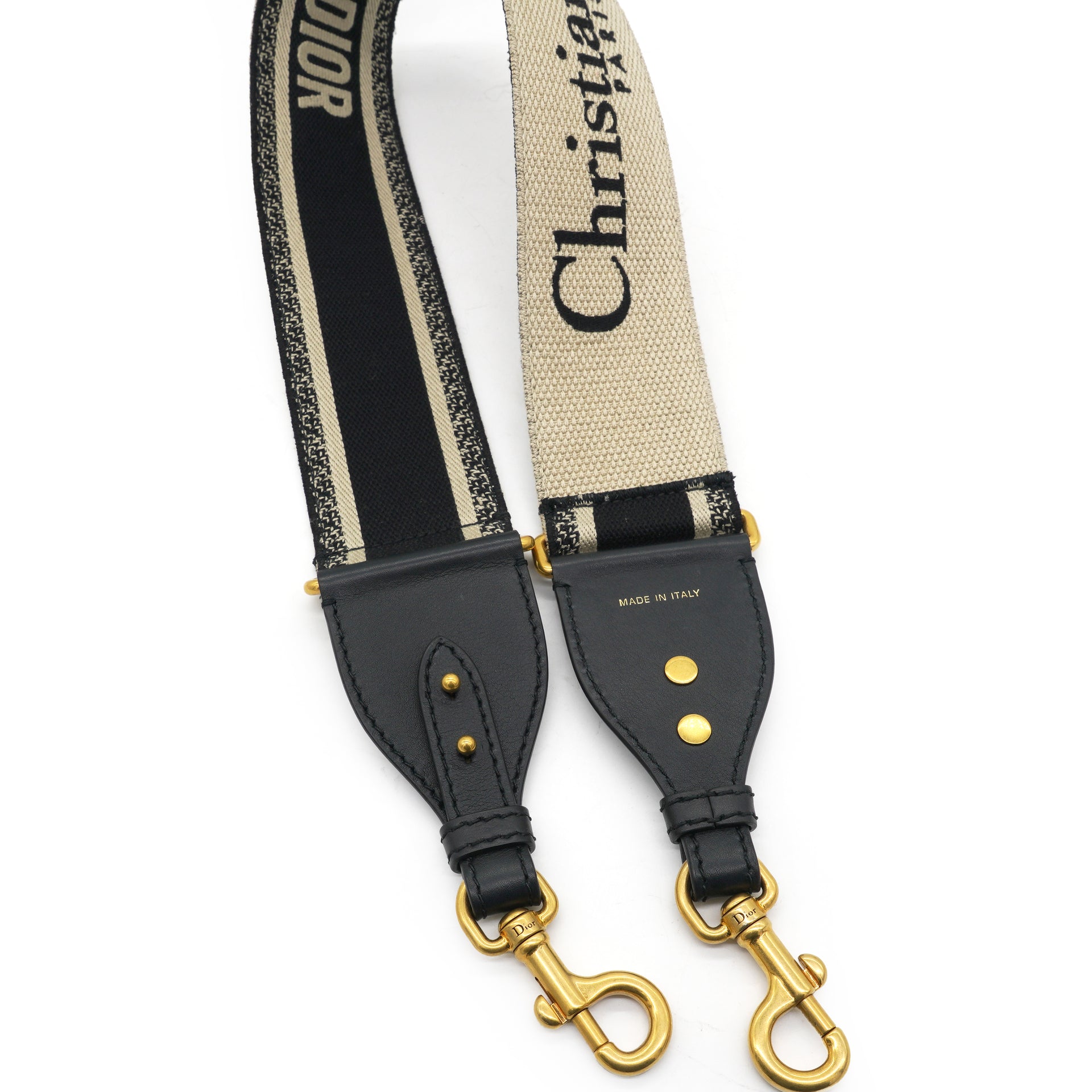 CHRISTIAN DIOR Embroidered Jacquard Ring Shoulder Strap 