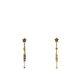 CHRISTIAN DIOR J'Adior Star Drop Earrings Gold 