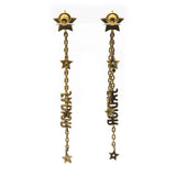 CHRISTIAN DIOR J'Adior Star Drop Earrings Gold 