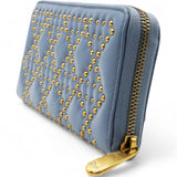 CHRISTIAN DIOR Lady Dior Studded Zip Around Wallet 