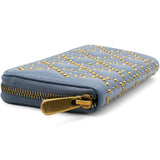 CHRISTIAN DIOR Lady Dior Studded Zip Around Wallet 