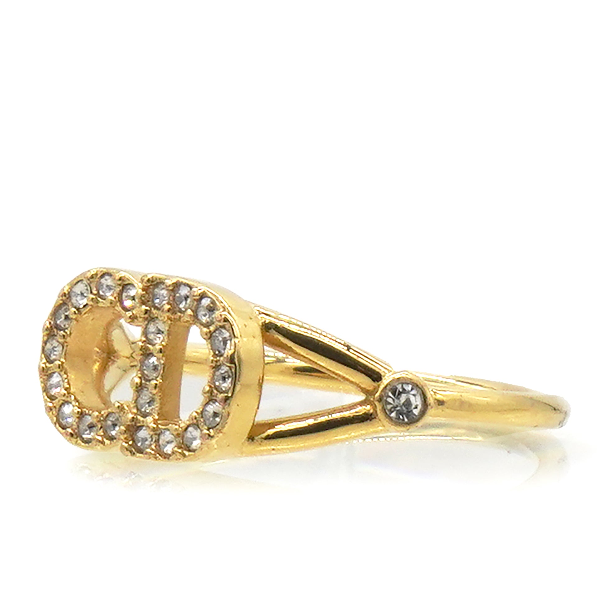 CHRISTIAN DIOR Metal CD Ring 