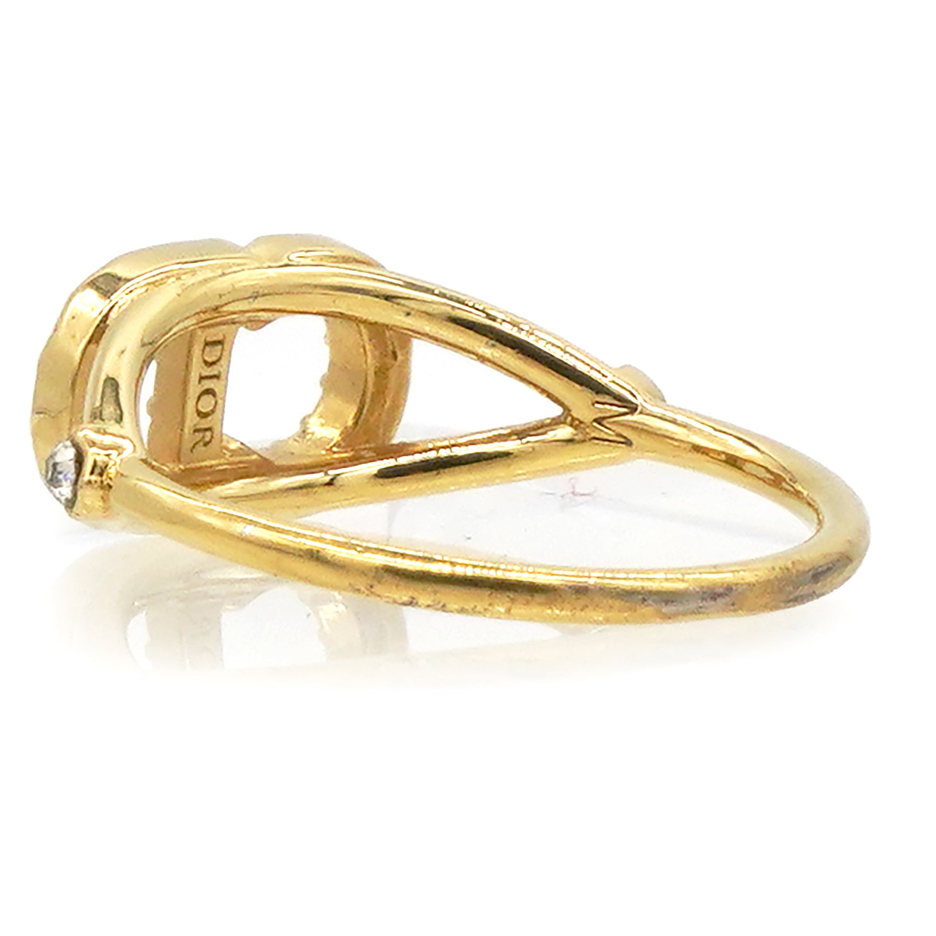 CHRISTIAN DIOR Metal CD Ring 