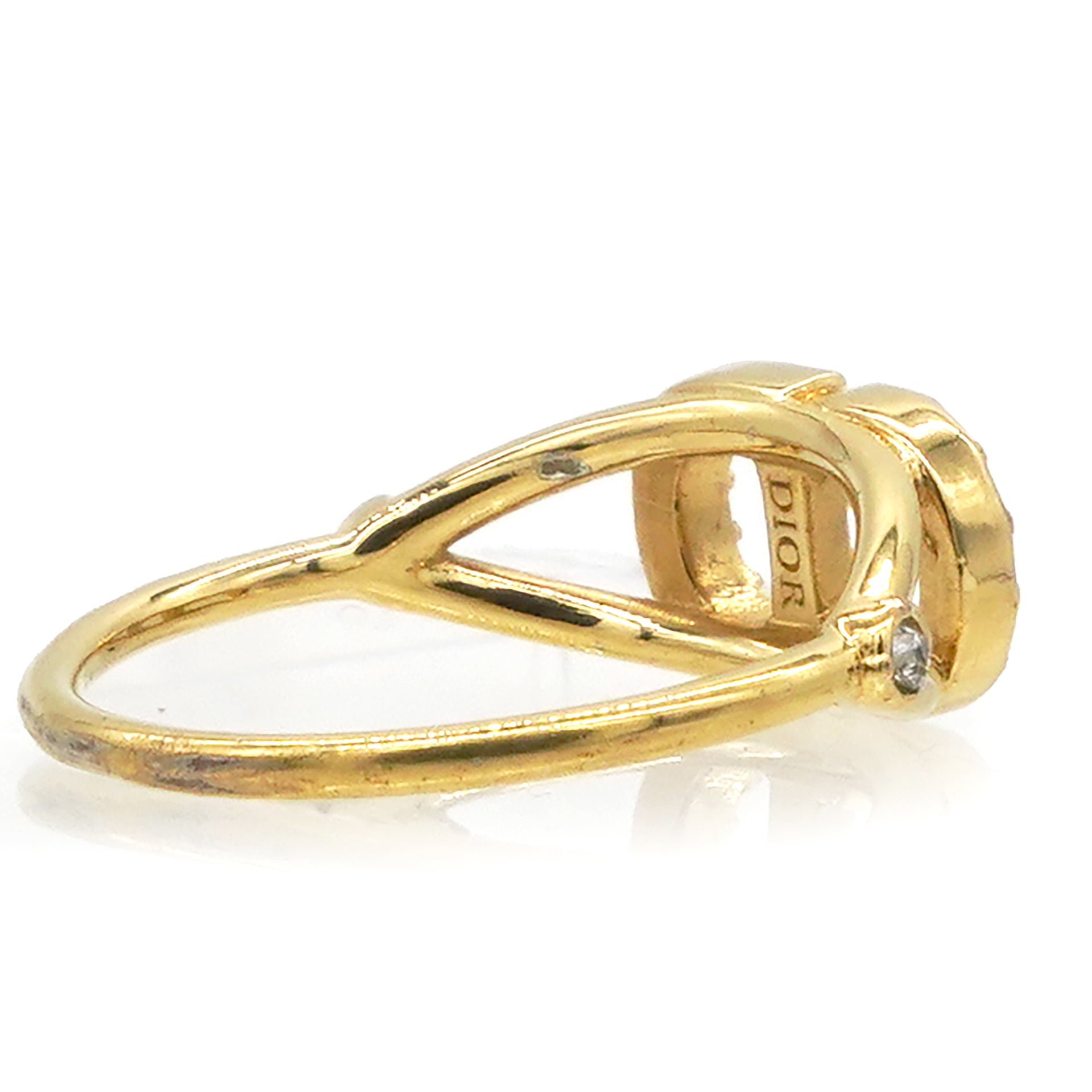 CHRISTIAN DIOR Metal CD Ring 