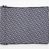 CHRISTIAN DIOR Navy Blue Oblique University Reversible Scarf 