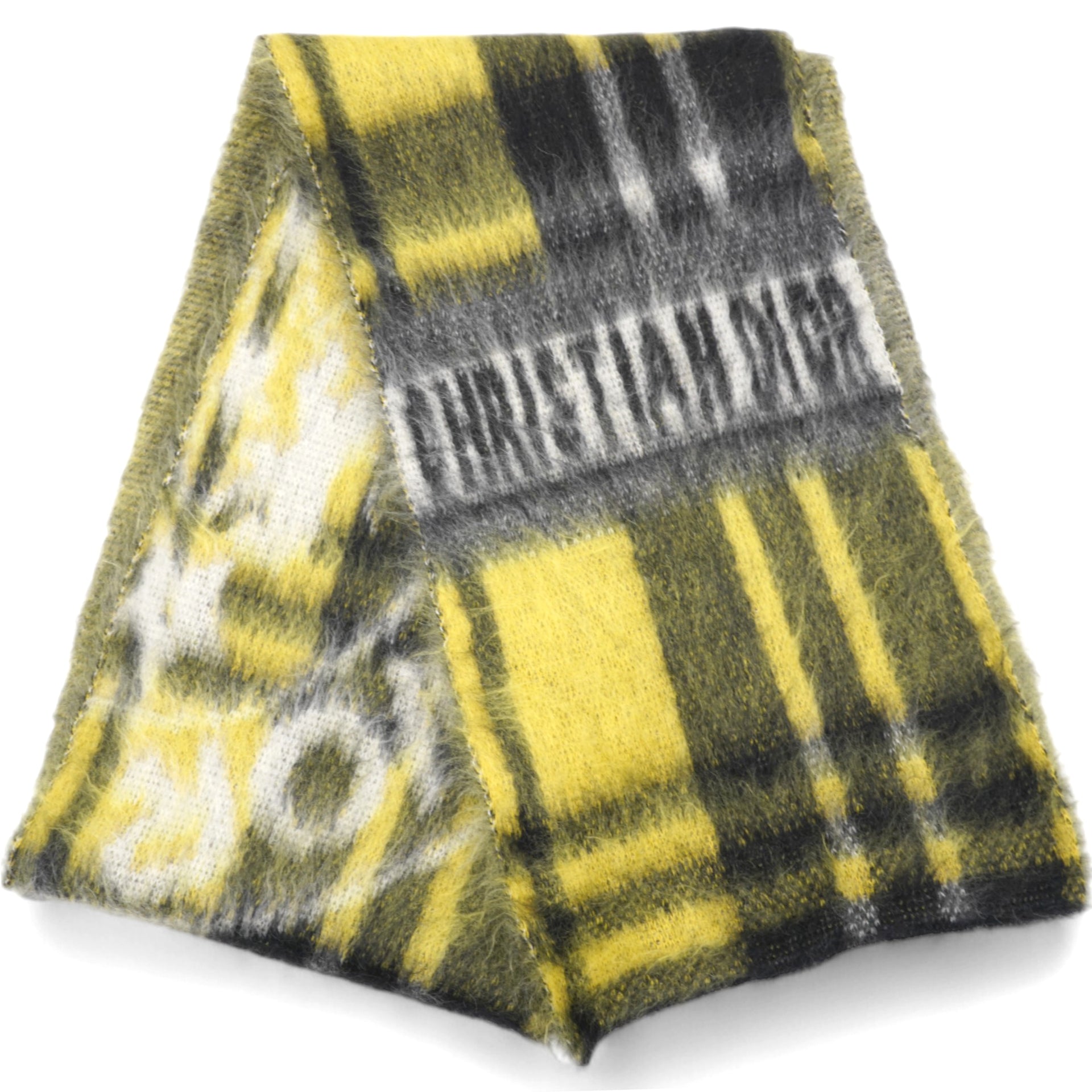 CHRISTIAN DIOR Printed Scarf in Yellow and Black 