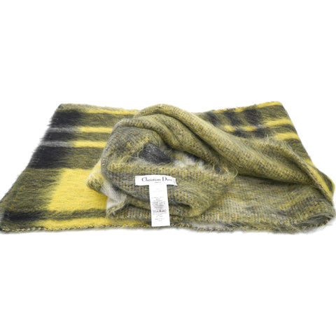 CHRISTIAN DIOR Printed Scarf in Yellow and Black 