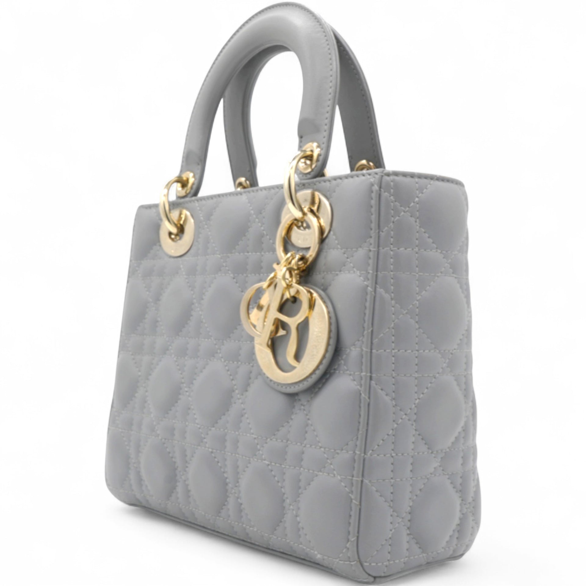 CHRISTIAN DIOR Small My ABCDior Lady Dior Gray 