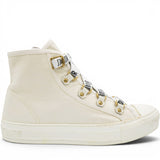 CHRISTIAN DIOR Technical Mesh Calfskin Womens Walk'N'Dior High Top Sneaker Milk Size38.5 