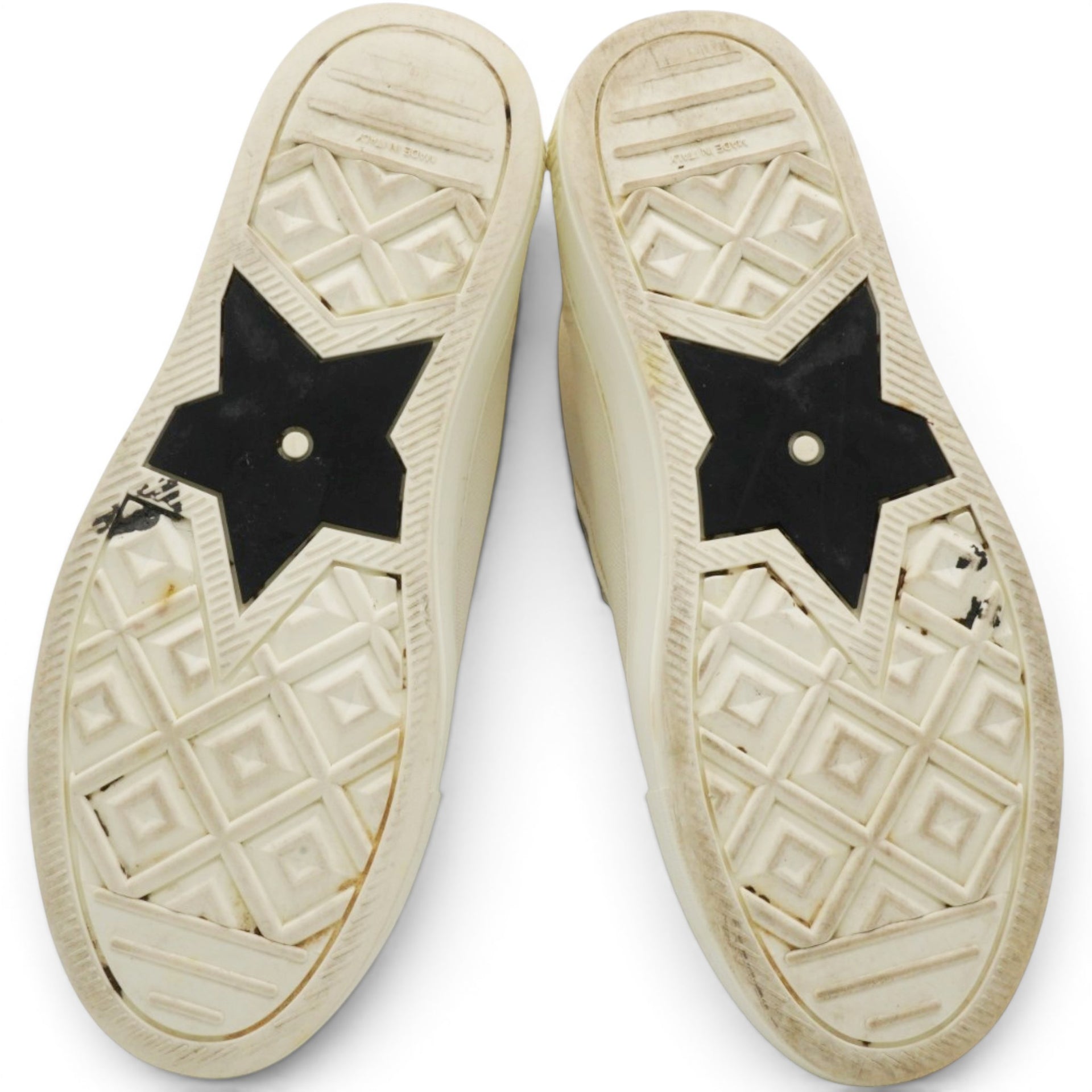 CHRISTIAN DIOR Technical Mesh Calfskin Womens Walk'N'Dior High Top Sneaker Milk Size38.5 