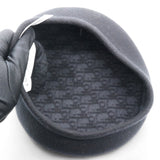 CHRISTIAN DIOR Wool Oblique Reversible Chic Beret Black Size58 