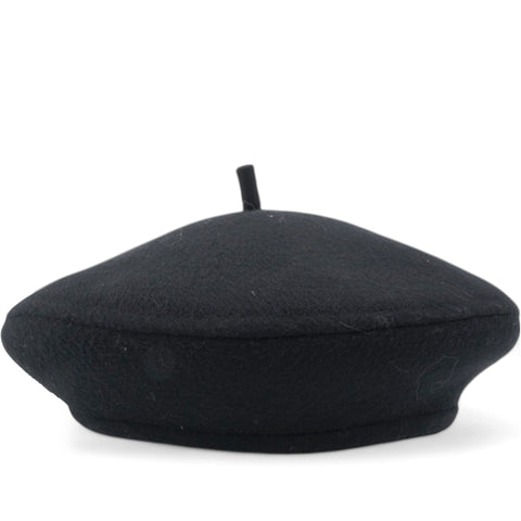CHRISTIAN DIOR Wool Oblique Reversible Chic Beret Black Size58 