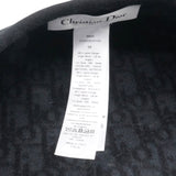 CHRISTIAN DIOR Wool Oblique Reversible Chic Beret Black Size58 