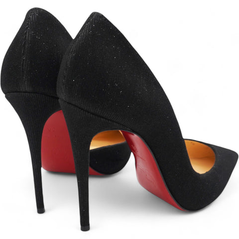 CHRISTIAN LOUBOUTIN Glitter Tennis Iriza 70 Pumps Black Size 36 