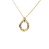 Cartier 18K Pink Yellow White Gold Trinity Double Chain Pendant Necklace Large 