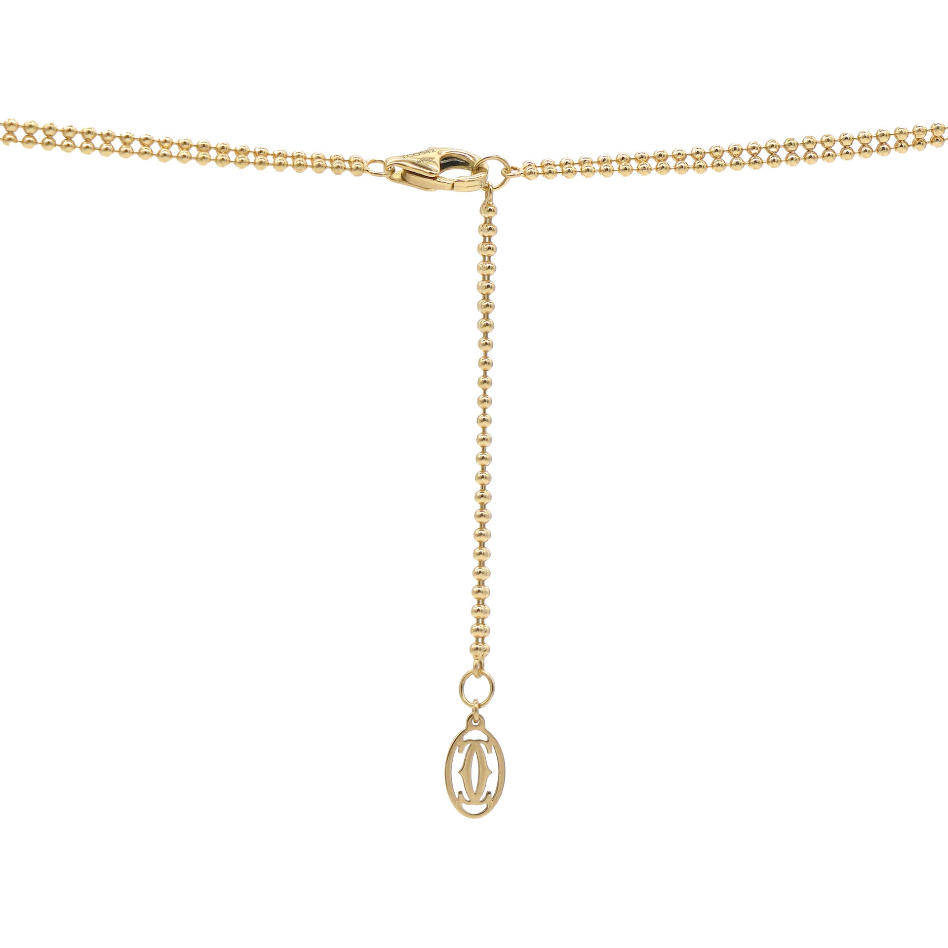 Cartier 18K Pink Yellow White Gold Trinity Double Chain Pendant Necklace Large 