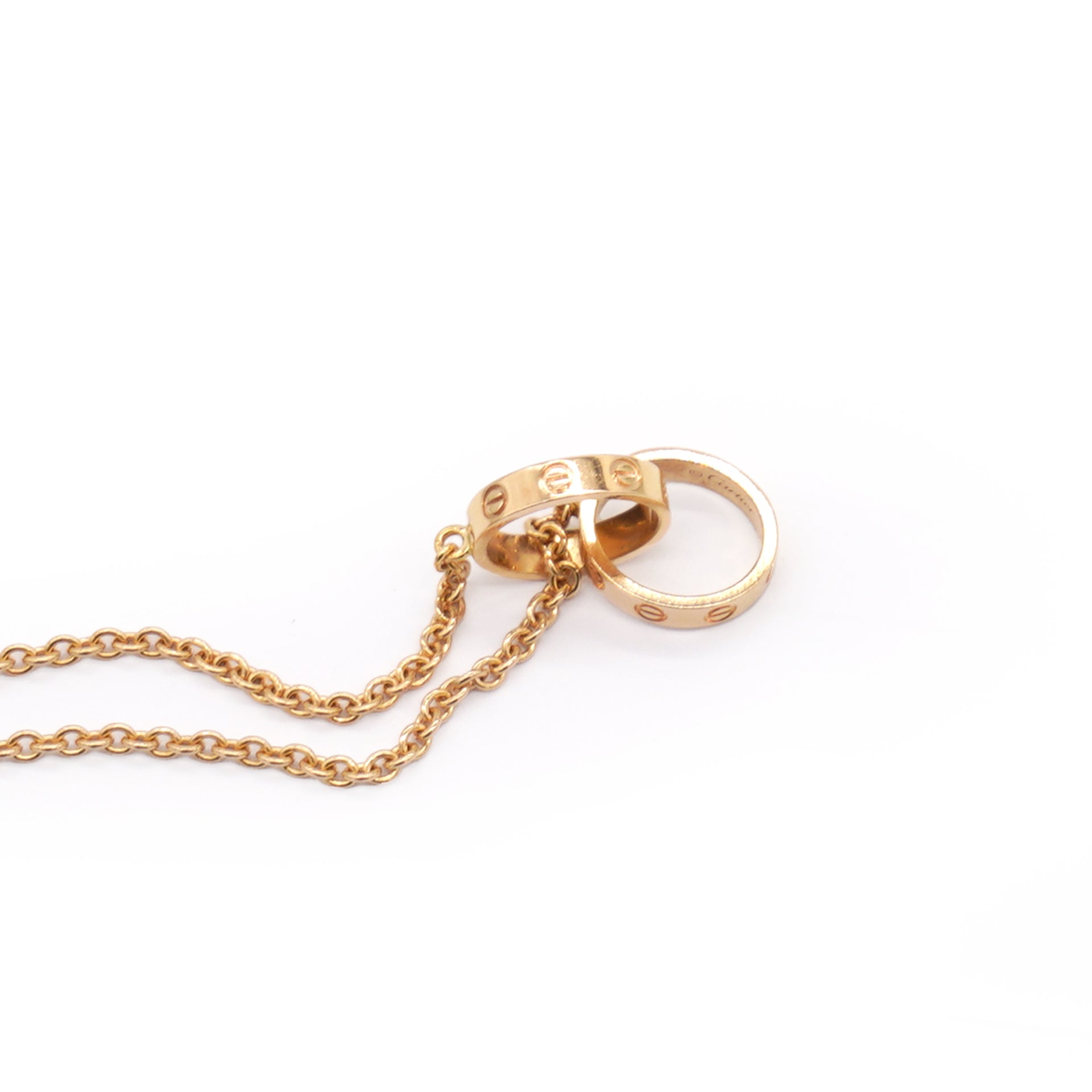Cartier 18K Rose Gold Interlocking LOVE Necklace 