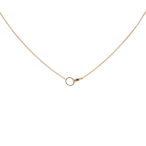 Cartier 18K Rose Gold Interlocking LOVE Necklace 
