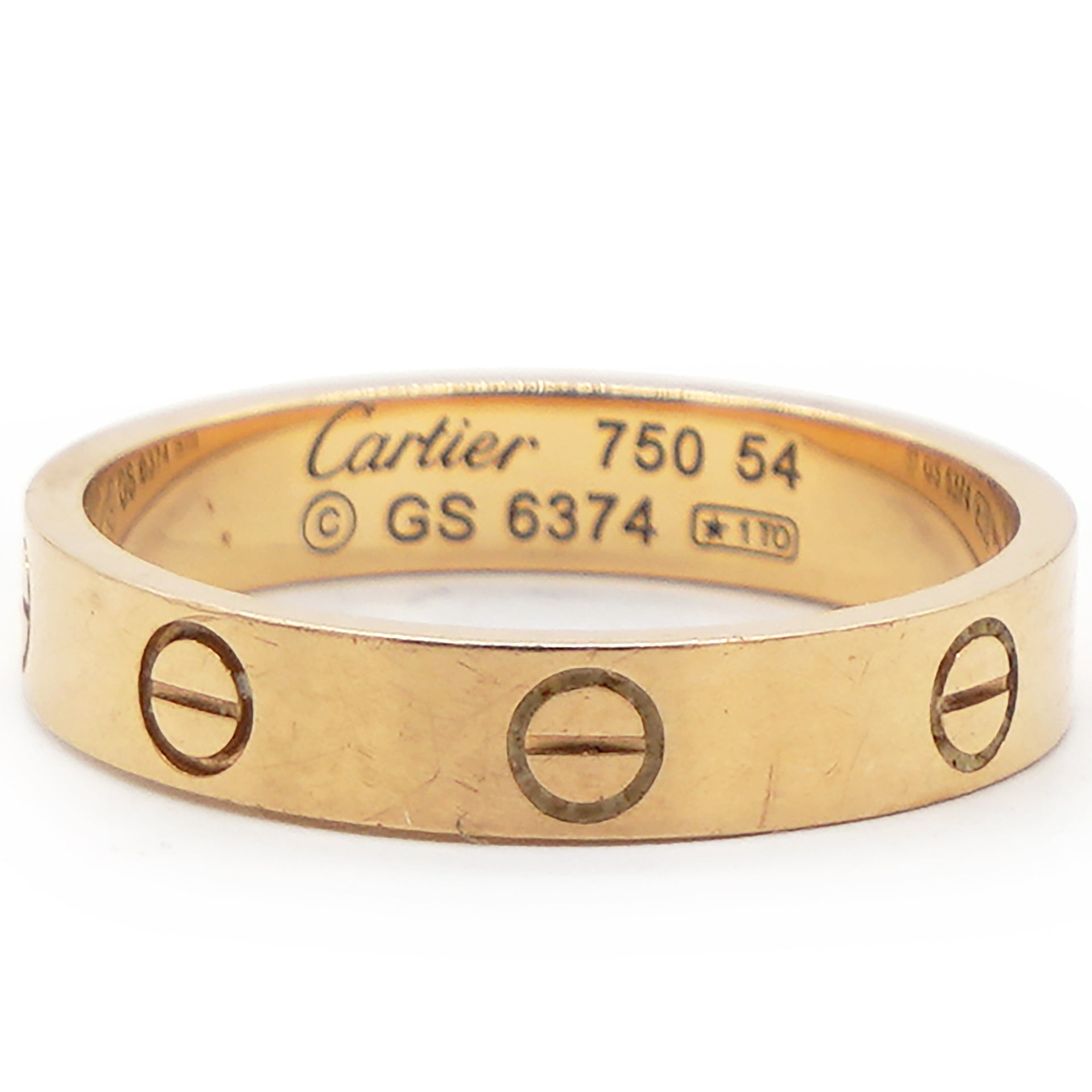 Cartier Love 18k Yellow Gold Wedding Band Ring Size54 