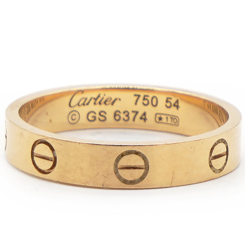 Cartier Love 18k Yellow Gold Wedding Band Ring Size54 
