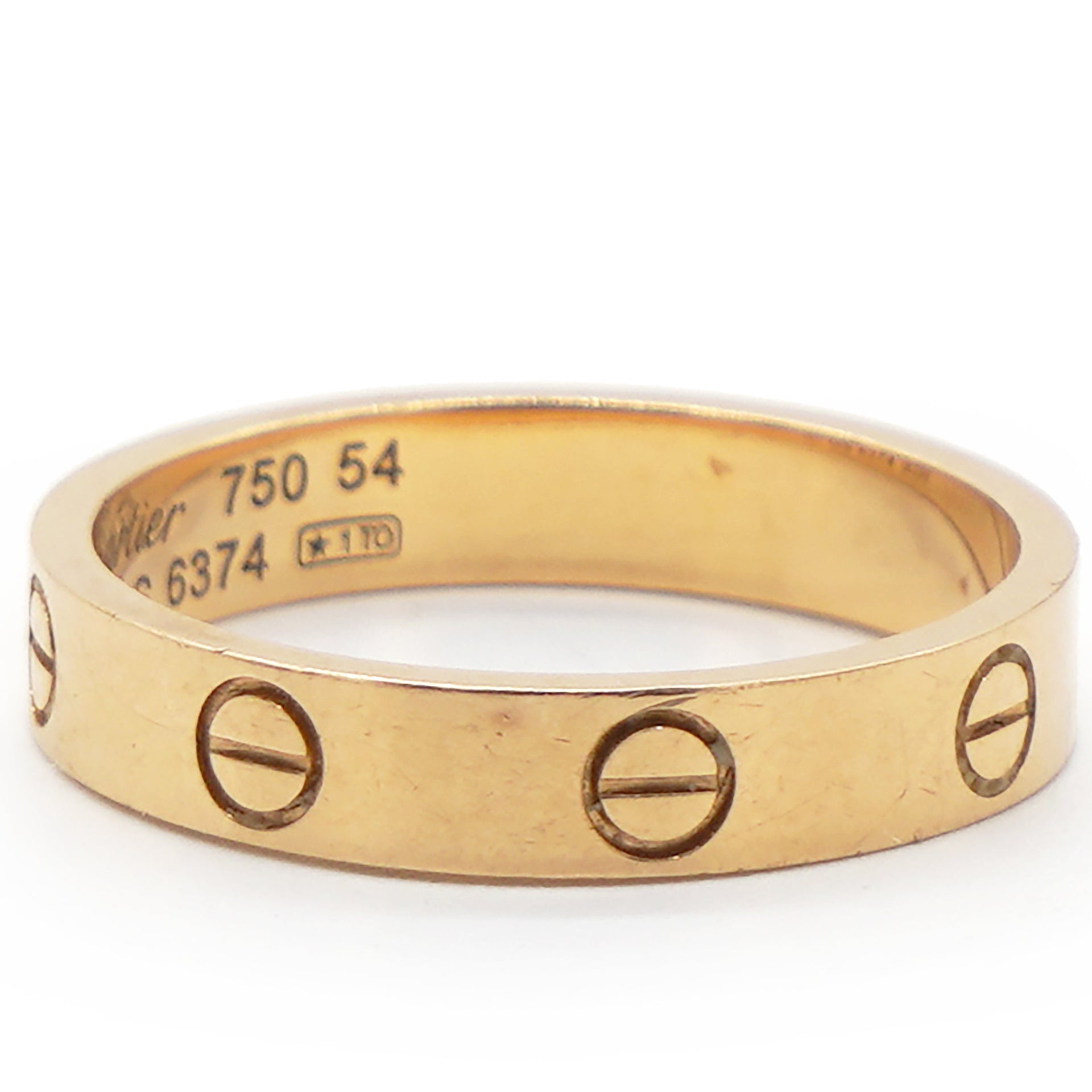 Cartier Love 18k Yellow Gold Wedding Band Ring Size54 