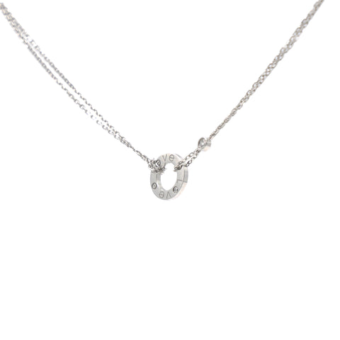 Cartier Love Necklace White Gold With 2 Diamonds