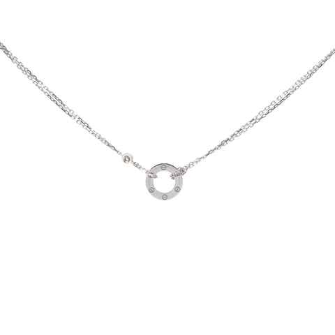 Cartier Love Necklace White Gold With 2 Diamonds