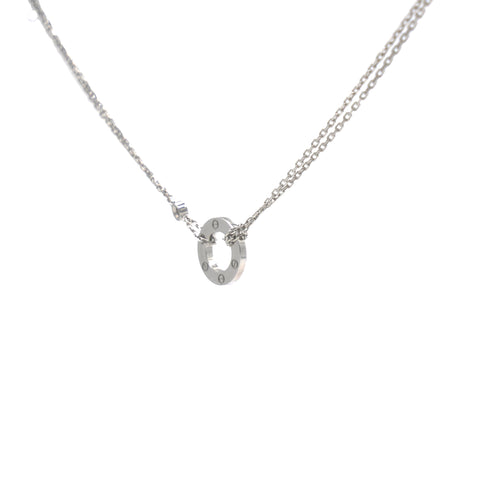 Cartier Love Necklace White Gold With 2 Diamonds