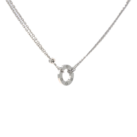 Cartier Love Necklace White Gold With 2 Diamonds