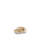 Cartier Trinity Tri Gold Diamond Ring