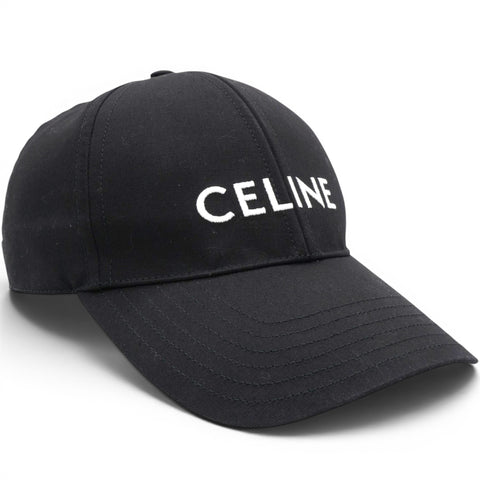 Celine Baseball Cap In Cotton Black Size M 