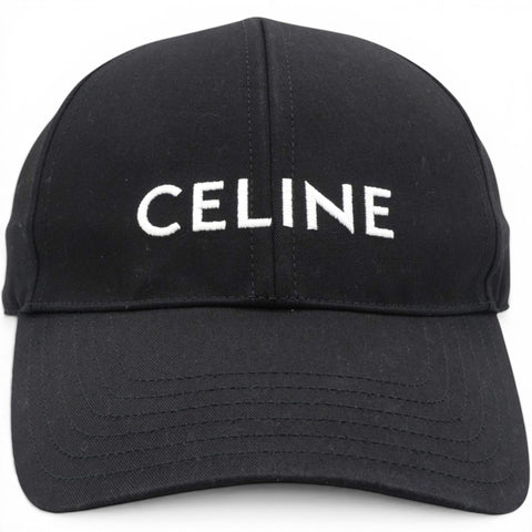 Celine Baseball Cap In Cotton Black Size M 