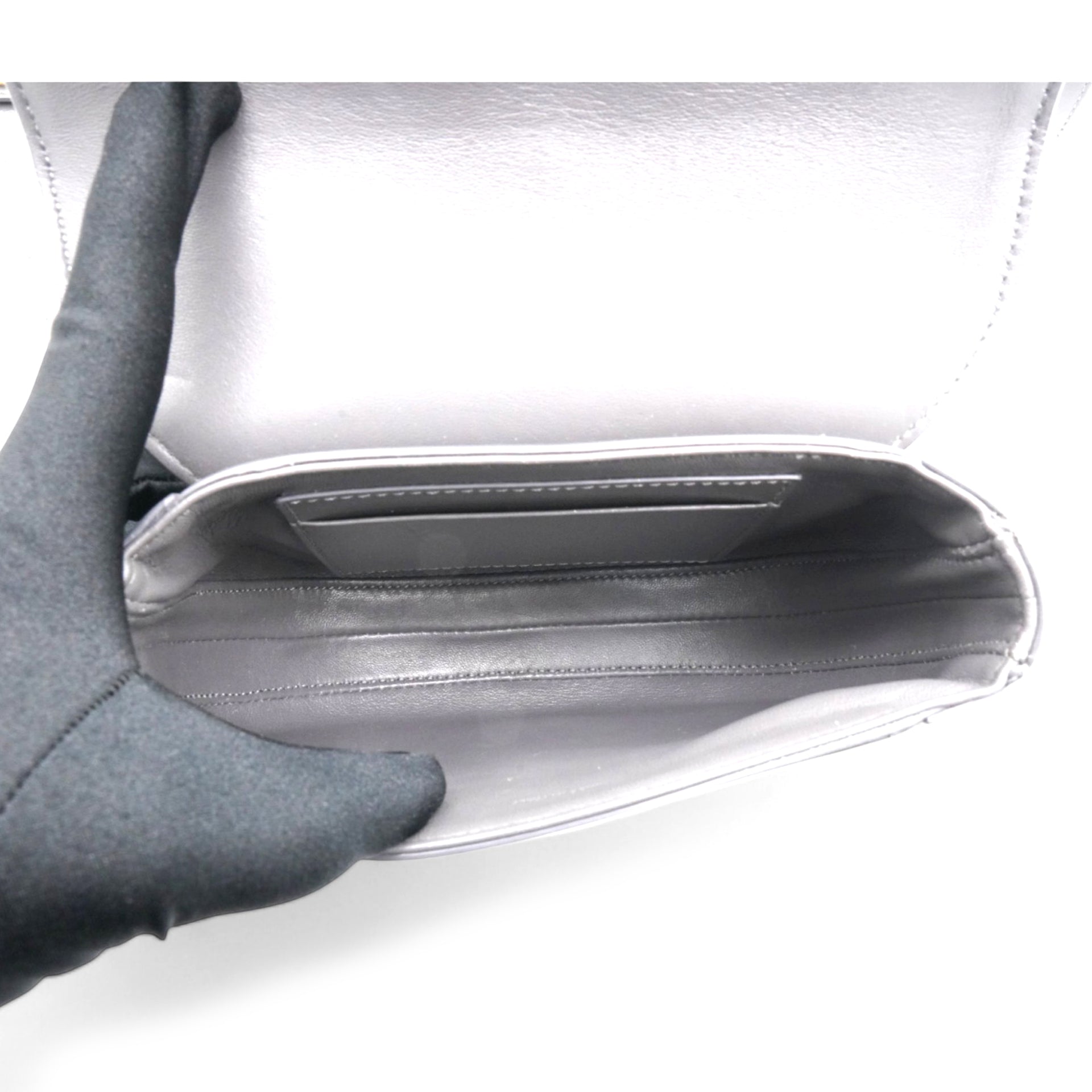 Celine Besace 16 Grey Leather Bag 